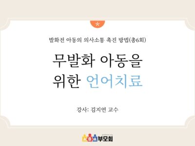 무발화 언어치료(총6회)